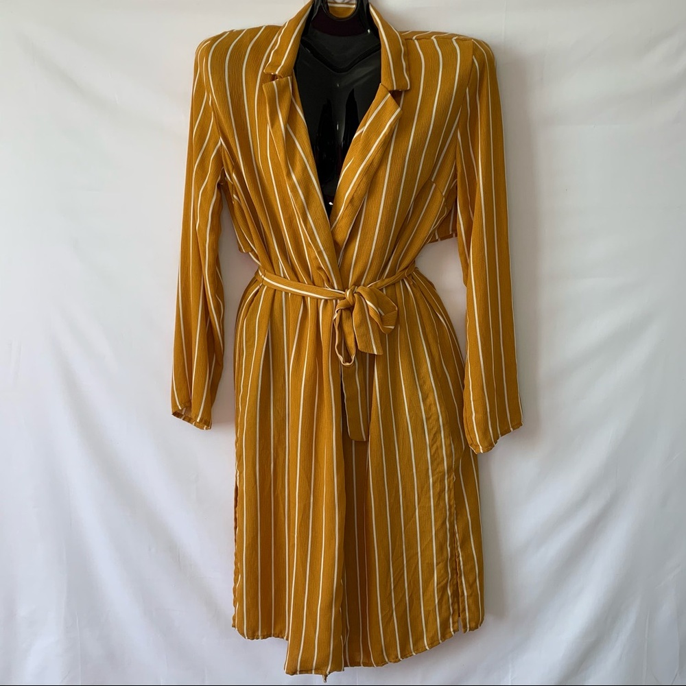 Active USA Striped Mustard Cardigan